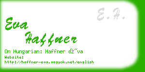 eva haffner business card